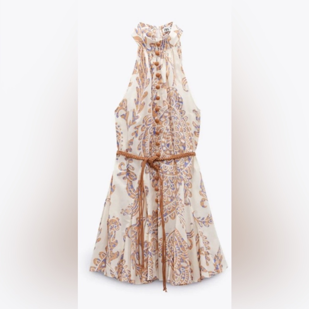 Belted Printed Dress